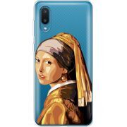 Прозрачный чехол BoxFace Samsung A022 Galaxy A02 Девушка с жемчужной серёжкой