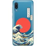 Прозрачный чехол BoxFace Samsung A022 Galaxy A02 Большая волна в Канагаве