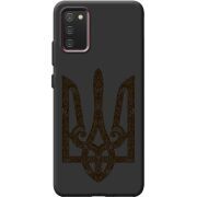 Черный чехол BoxFace Samsung A025 Galaxy A02S Ukrainian Trident