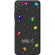Черный чехол BoxFace Poco M3 Among Us Invisible