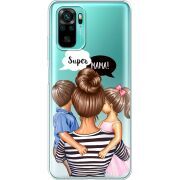 Прозрачный чехол BoxFace Xiaomi Redmi Note 10/ Note 10S Super Mama