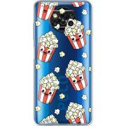 Прозрачный чехол BoxFace Xiaomi Poco X3 Pro с 3D-глазками Popcorn