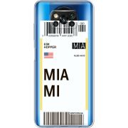 Прозрачный чехол BoxFace Xiaomi Poco X3 Pro Ticket Miami