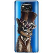Прозрачный чехол BoxFace Xiaomi Poco X3 Pro Steampunk Cat