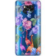 Прозрачный чехол BoxFace Xiaomi Poco X3 Pro Flamingo