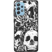 Черный чехол BoxFace Samsung A725 Galaxy A72 Skull and Roses