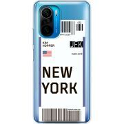 Прозрачный чехол BoxFace Poco F3 Ticket New York