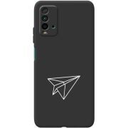 Черный чехол BoxFace Xiaomi Redmi 9T Paper Plane