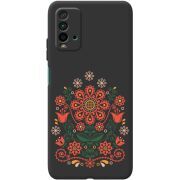 Черный чехол BoxFace Xiaomi Redmi 9T Ukrainian Ornament