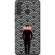 Черный чехол BoxFace Samsung A215 Galaxy A21 Man Pattern