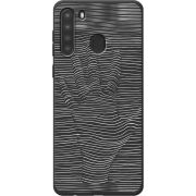Черный чехол BoxFace Samsung A215 Galaxy A21 Optical Hand