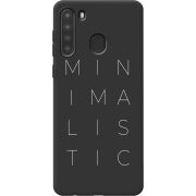 Черный чехол BoxFace Samsung A215 Galaxy A21 Minimalistic
