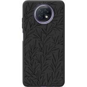 Черный чехол BoxFace Xiaomi Redmi Note 9T Leaves