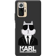 Черный чехол BoxFace Xiaomi Redmi Note 10 Pro Cat in Black