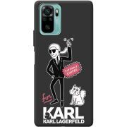 Черный чехол BoxFace Xiaomi Redmi Note 10/ Note 10S For Karl