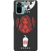 Черный чехол BoxFace Xiaomi Redmi Note 10/ Note 10S RedWhite Coffee