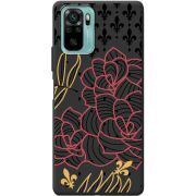 Черный чехол BoxFace Xiaomi Redmi Note 10/ Note 10S FranceFlowers