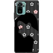 Черный чехол BoxFace Xiaomi Redmi Note 10/ Note 10S Flower Hair