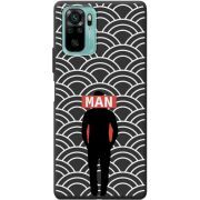Черный чехол BoxFace Xiaomi Redmi Note 10/ Note 10S Man Pattern