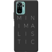 Черный чехол BoxFace Xiaomi Redmi Note 10/ Note 10S Minimalistic