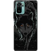 Черный чехол BoxFace Xiaomi Redmi Note 10/ Note 10S Wolf