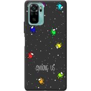 Черный чехол BoxFace Xiaomi Redmi Note 10/ Note 10S Among Us Invisible