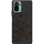 Черный чехол BoxFace Xiaomi Redmi Note 10/ Note 10S Chinese Dragon