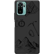 Черный чехол BoxFace Xiaomi Redmi Note 10/ Note 10S Mountains
