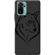 Черный чехол BoxFace Xiaomi Redmi Note 10/ Note 10S Wolf