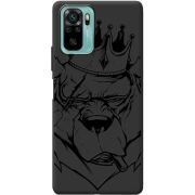 Черный чехол BoxFace Xiaomi Redmi Note 10/ Note 10S Bear King