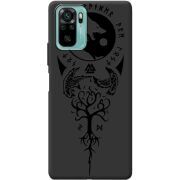 Черный чехол BoxFace Xiaomi Redmi Note 10/ Note 10S Hugin and Munin