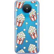 Прозрачный чехол BoxFace Nokia 1.4 с 3D-глазками Popcorn