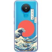Прозрачный чехол BoxFace Nokia 1.4 Большая волна в Канагаве
