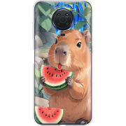 Чехол BoxFace Nokia G10 Капібара з кавуном
