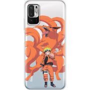 Прозрачный чехол BoxFace Xiaomi Redmi Note 10 5G Naruto and Kurama