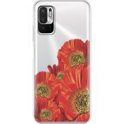 Прозрачный чехол BoxFace Xiaomi Redmi Note 10 5G Red Poppies