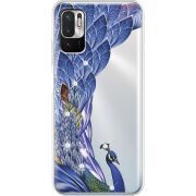 Чехол со стразами BoxFace Xiaomi Redmi Note 10 5G Peafowl