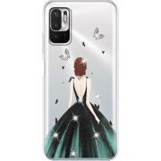 Чехол со стразами BoxFace Xiaomi Redmi Note 10 5G Girl in the green dress
