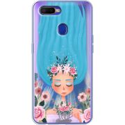 Прозрачный чехол BoxFace OPPO A12 Blue Hair