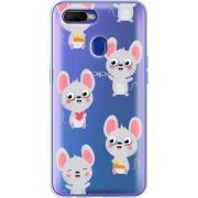 Прозрачный чехол BoxFace OPPO A12 с 3D-глазками Mouse