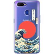 Прозрачный чехол BoxFace OPPO A12 Большая волна в Канагаве