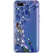 Чехол BoxFace со стразами BoxFace OPPO A12 Peafowl