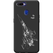Черный чехол BoxFace OPPO A12 Військовий літак