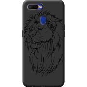Черный чехол BoxFace OPPO A12 Lion