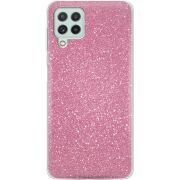 Чехол с блёстками Samsung A225 Galaxy A22 Розовый