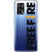 Прозрачный чехол BoxFace OPPO A74 Free Fire Black Logo