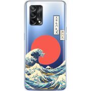 Прозрачный чехол BoxFace OPPO A74 Большая волна в Канагаве
