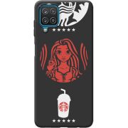 Черный чехол BoxFace Samsung A225 Galaxy A22 RedWhite Coffee