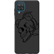 Черный чехол BoxFace Samsung A225 Galaxy A22 Skull and Roses