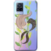Прозрачный чехол Uprint Vivo V21 Cute Mermaid